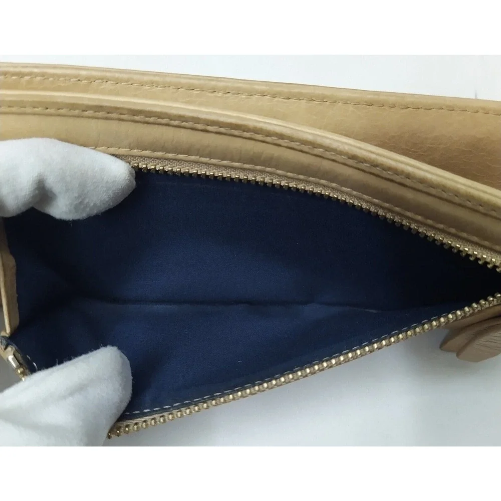 Cole Haan Tan Leather Credit Card Bifold Long Wallet